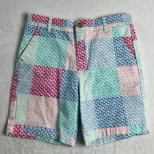 Vineyard Vines Whale Print Shorts M 8-10 Cotton Stretch Preppy