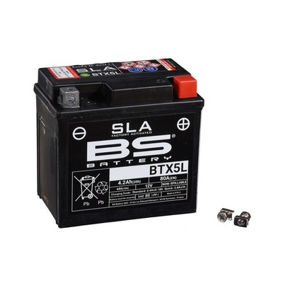 BS Batterie 12V 4AH YTX5L- Gel -Battery (für: Yamaha YS 125 UBS RE33 17-20 )