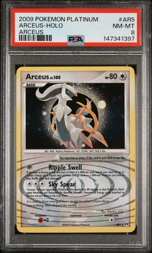 2009 POKEMON PLATINUM ARCEUS #AR5 ARCEUS-HOLO PSA 8