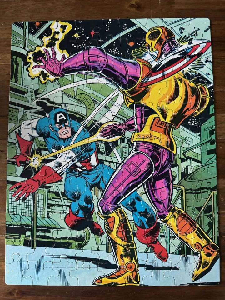 Rompecabezas Whitman 1981 Capitán América Marvel Comics 100 piezas - Completo Foto 2 de 4
