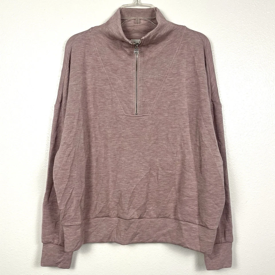 Новый без ценников Varley большой Hawley половина молнии пуловер толстовка в розово-лиловый фиолетовый/розовый Marl - Изображение 2 из 4
