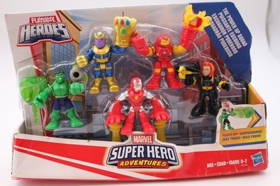 PLAYSKOOL HEROES 2017 MARVEL SUPER HERO ADVENTURE THE POWER UP SQUAD 5 FIGURES.