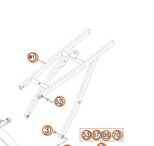 KTM SX 125 SXF EXC F Husqvarna TC Rahmen frame subframe Neu 79103002000