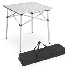 MADOG Portable Folding Camping Table, 28'' Aluminum Outdoor Small Camp Table ...