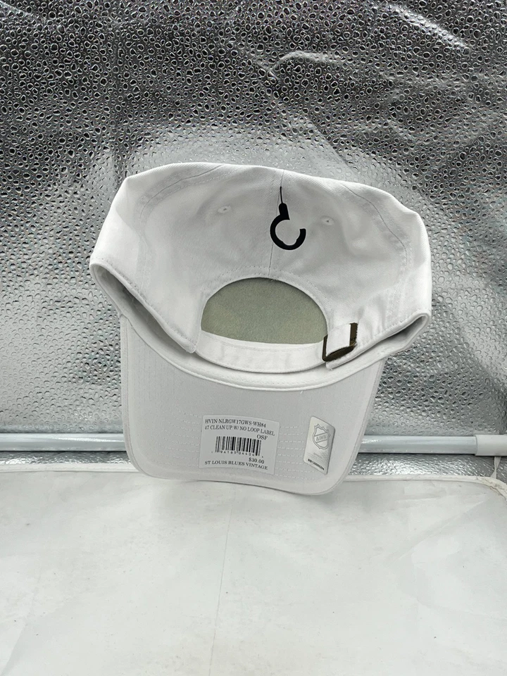 St. Louis Blues NHL '47 Brand Throwback White Clean Up Adjustable Strapback Hat - Image 3 of 4