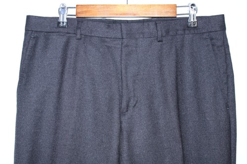 Burberry London Men's Size 34R Dark Gray Wool Dress Pants - Picture 2 of 12