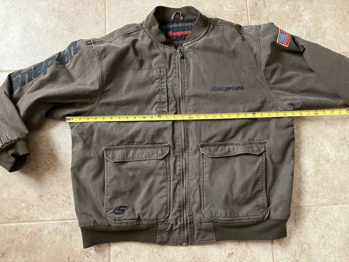 Snap-On Tools Men's Heavyweight Quilted Lined Zip Up Coat Snap-On Tools Men's Heavyweight Quilted Lined Zip Up Coat