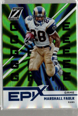 2022 Zenith Epix Emerald Game #10 Marshall Faulk /10