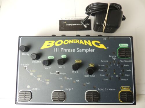Boomerang III Looper Phrase Sampler Effects Pedal Loop Station w/Adapter