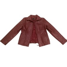 Vintage Burgundy Leather Jacket