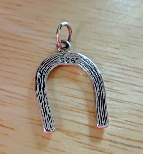 Sterling Silver 20x13mm Horse's Horseshoe Tack Charm - Picture 3 of 3