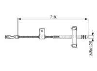 Original Bosch Seilzug Feststellbremse 1 987 482 877 FüR Ford