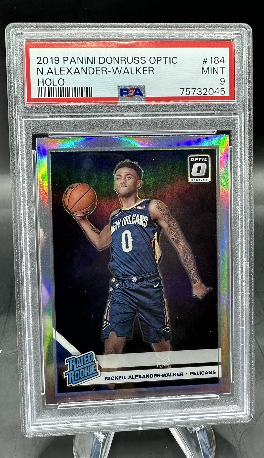 2019 PANINI DONRUSS OPTIC NICKEIL ALEXANDER-WALKER ROOKIE #184 HOLO PSA 9