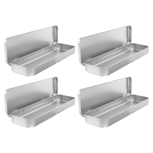 5 Pieces Federmäppchen Aus Weißblech Stiftebox Metall Student - Bild 3 von 12