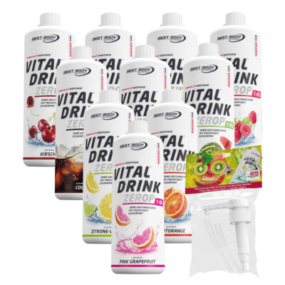 Best Body Nutrition Low Carb Vital Drink 10 Flaschen + 1 Dosierpumpe 9,99 /Ltr.