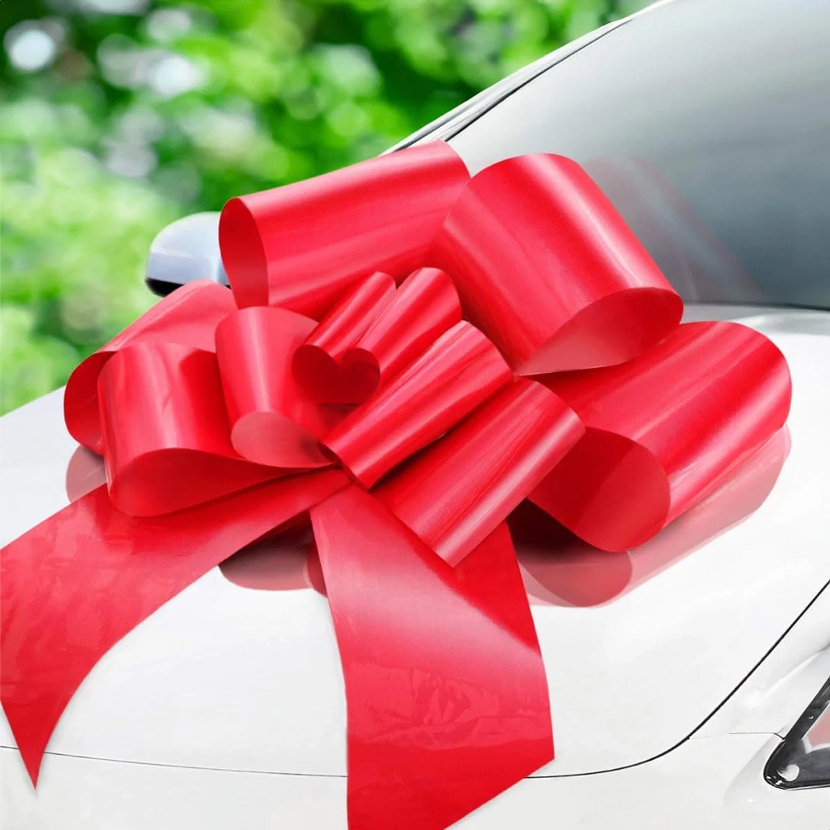 Nastro rosso di velluto da 2,5 in rotoli, decorazioni natalizie, fiocco per camino, decorazioni stagionali, decorazioni per feste, confezioni regalo, cucina, tavolo da pranzo - Italia