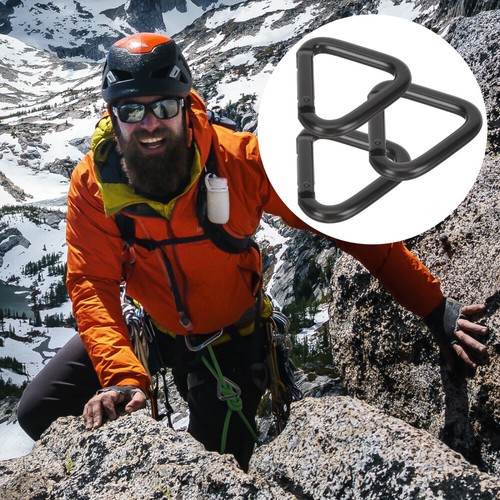 3 Pezzi Moschettone Triangolo Grande Clip Arrampicata Resistente Grande - Foto 6 di 12