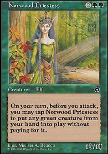 1x Norwood Priestess NM-Mint, English Portal Second Age MTG Magic