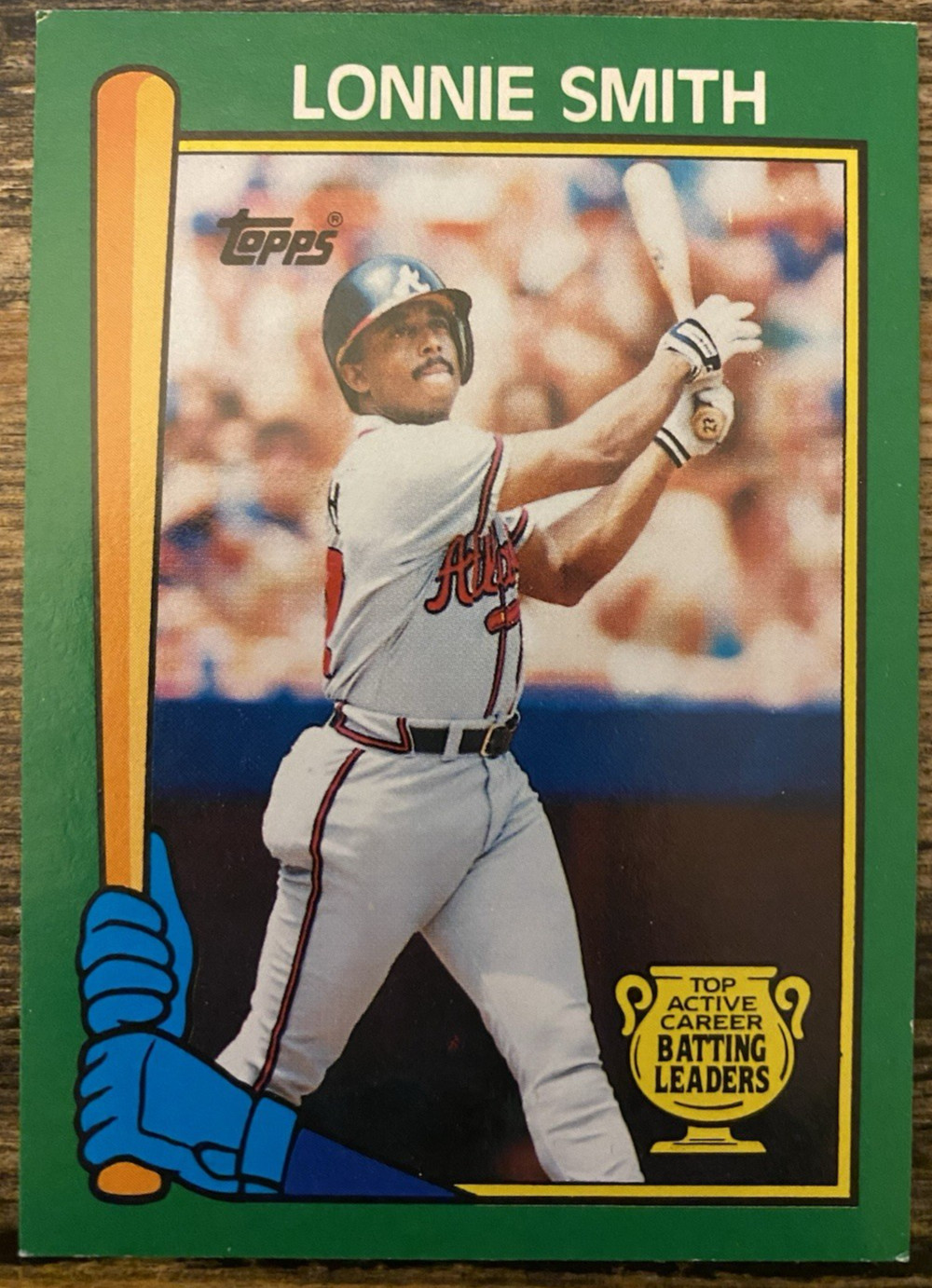 LONNIE SMITH 1990 Topps Career Batting Leaders #19 TOUGH INSERT Braves NRMT SP