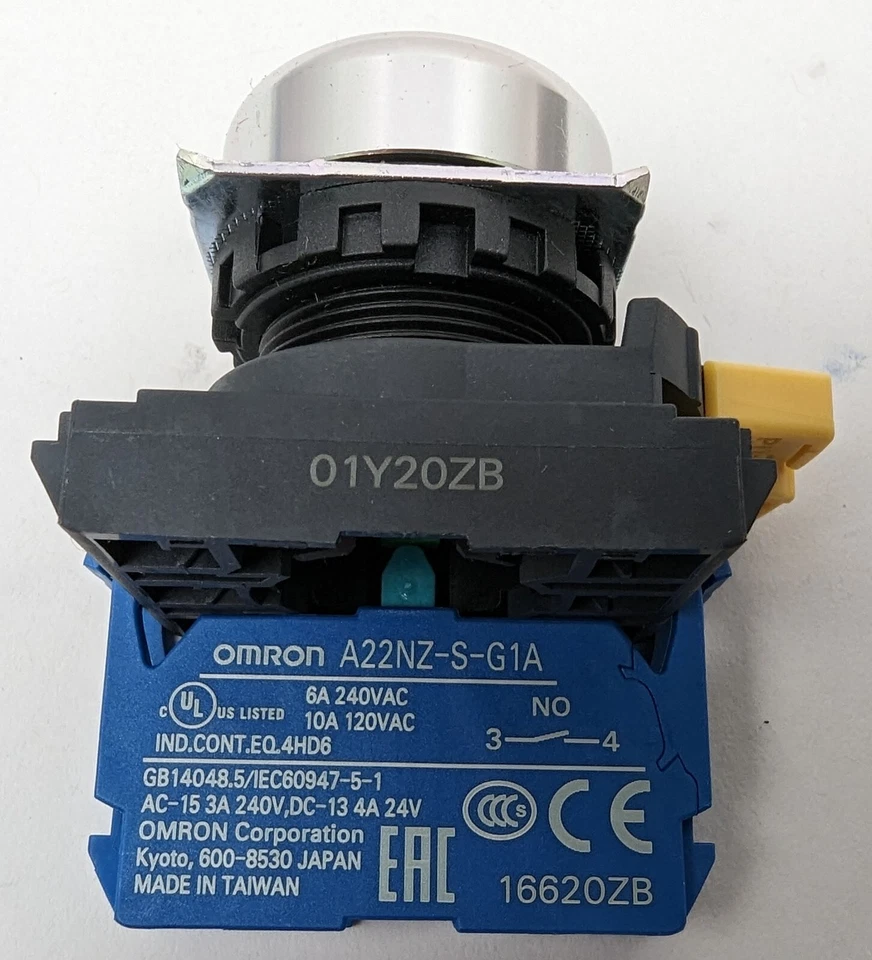 Omron A22NN-RNM-NGA-G100-NN Interruptor Pulsador SPST-NO Montaje en Panel Verde 22mm NUEVO Foto 4 de 4