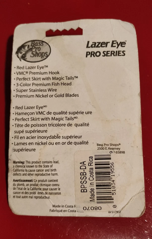 Bass Pro Shops - Perfect Skirt With Magic Tails Hook-Lazer Eye Pro - BRAND NEW - Image 2 of 2