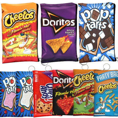 Fashion Cheetos Doritos Pop Tarts Ahoy! Coin Makeup Purse Pencil Bag Lightweight