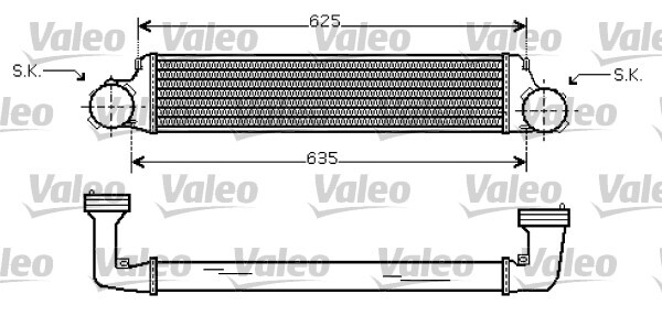 Valeo 818715 intercooler échangeur d'air en aluminium brasé à haute dissipation thermique