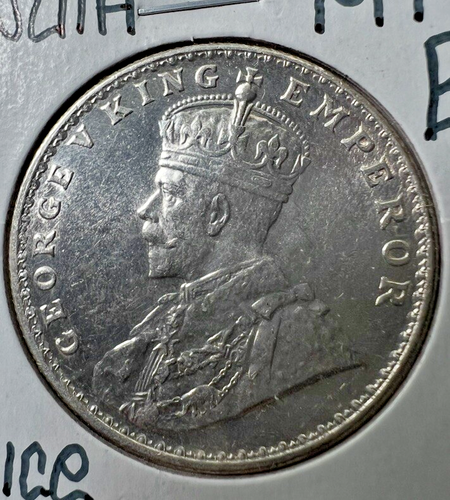 BRITISH INDIA 1919 B GEORGE V ONE RUPEE