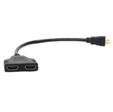 1080P HDMI Male to Dual HDMI Female 1-2 Way Y Splitter Cable f DVD,Blueray,PS3 