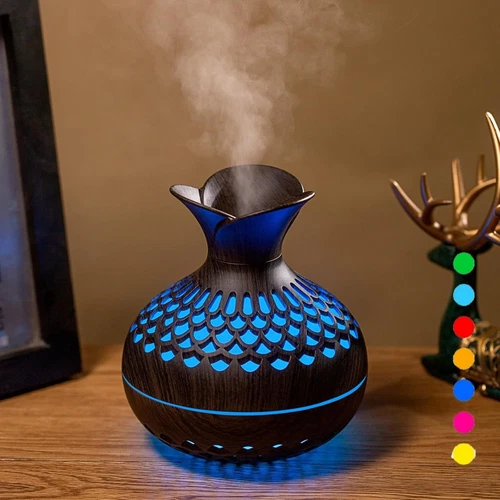 Darkwood Colorful Flower Shape Mini Humidifier - 2 Modes, 7 Colors, Quiet