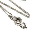 New 925 sterling silver .11ct black blue diamond pendant 18" necklace 3.2g — photo 7