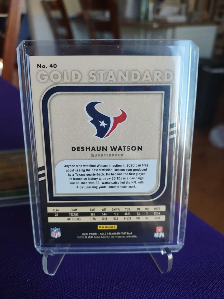 Deshaun Watson 2021 PANINI GOLD STANDARD FOOTBALL SP #02/10  - Image 2 of 4