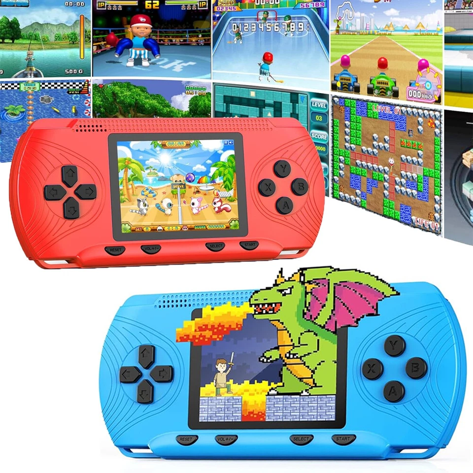 GAMPLAE Portable Handheld Game Console 3" HD Built-in 258 Games HD Classic Kids Toy Gift