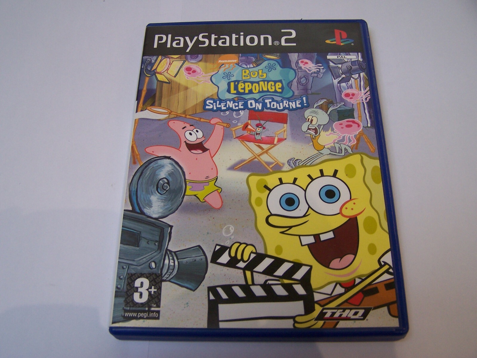 BOB L EPONGE SILENCE ON TOURNE   -  PS2 - VF - BOITE CD SANS LE LIVRET