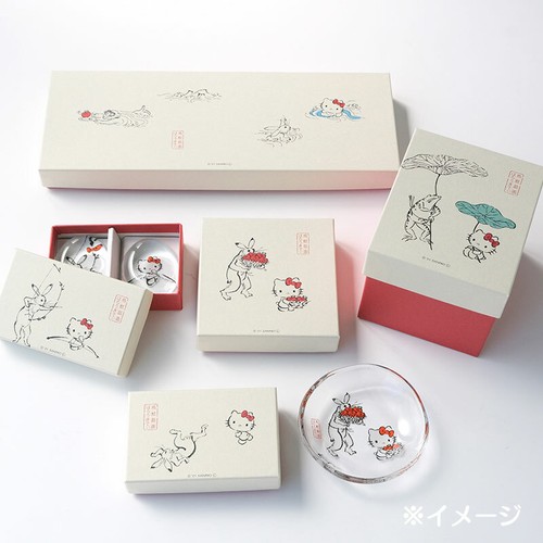Sanrio Hello Kitty Tachikichi Chojugiga Chopstick Rest Set Lotus N-2104-120979 - Picture 10 of 10