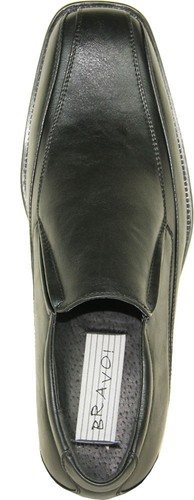 Bravo Milano-7 schwarzer eleganter Halbschuh eckig Fahrradkappe Lederfutter      - Bild 6 von 7