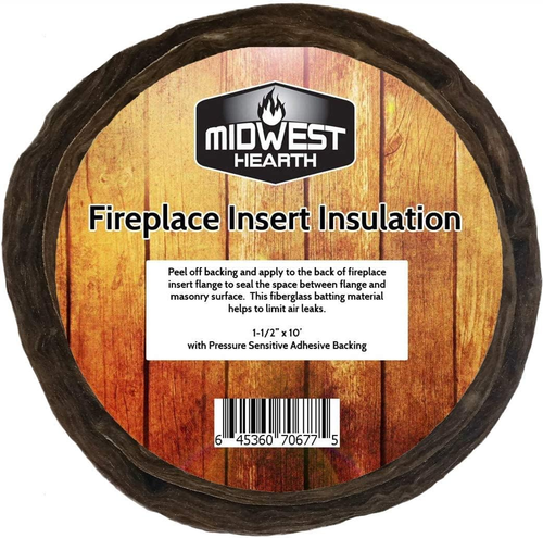 Midwest Hearth Fireplace Insert Insulation 10' Roll W/Self Adhesive Backing - Picture 5 of 12