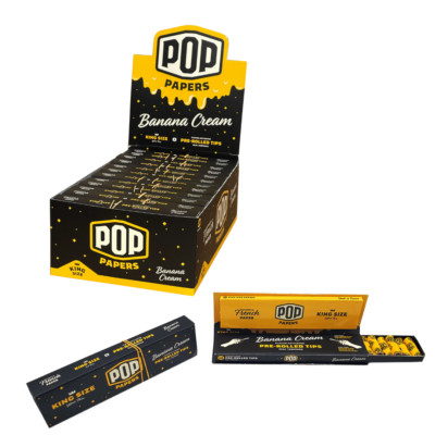 Pop Cones | 12 Banana Cream Tip & King Size Ungebleichte Papiere |