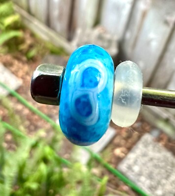 Trollbead trollstone ooak unique event only letter B blue