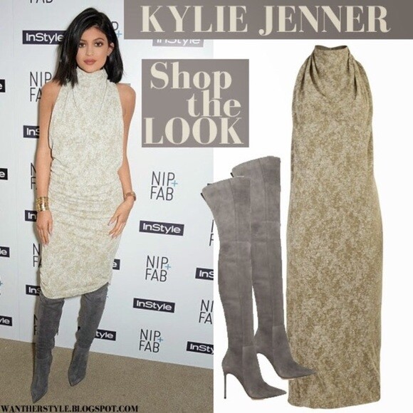 GIANVITO ROSSI $2695 OVER THE KNEE GRAY SUEDE TIGHT HIGH