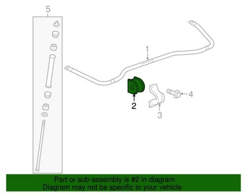 OEM NEW 2010-16 GM Cadillac Left Right Rear Stabilizer Shaft Insulator 15945996 - Image 3 of 3