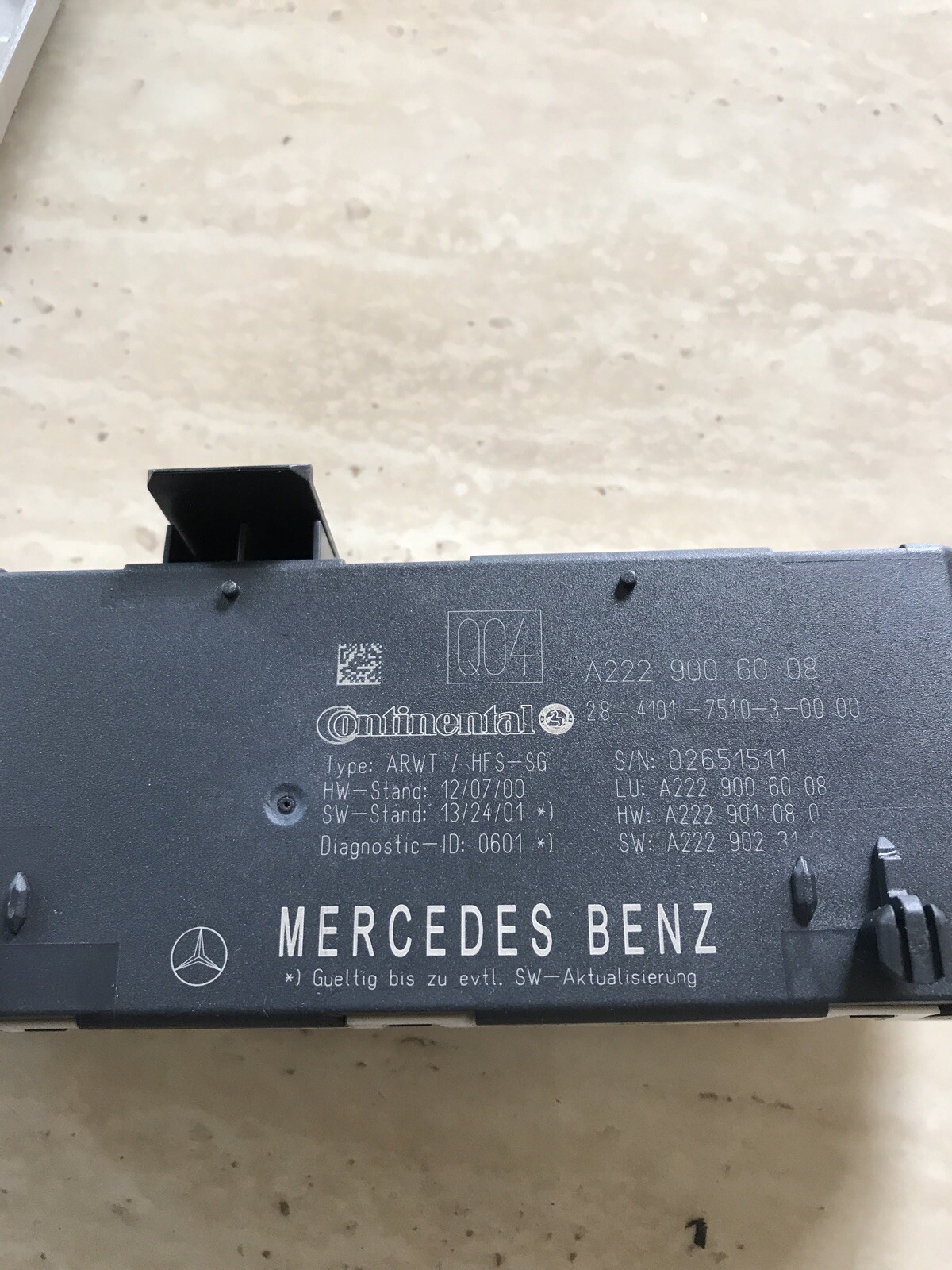 20142016 MERCEDES BENZ S CLASS TRUNK RELEASE CONTROL MODULE OEM