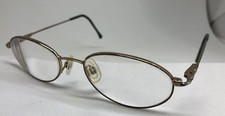 Marchon Eyeglasses Tres Jolie 23 Forest GEP 52/19/135 Gold Oval Frames