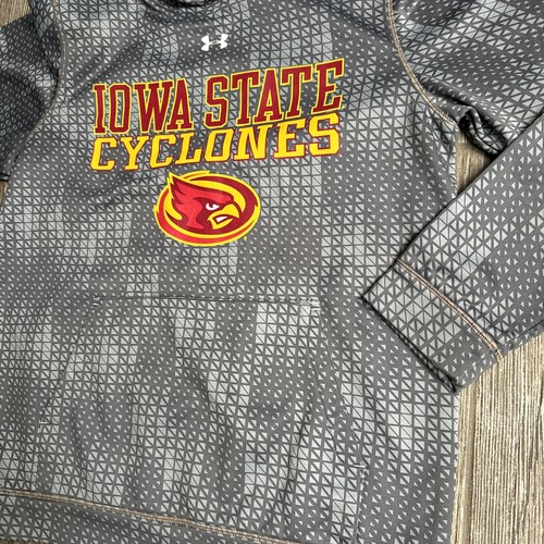 IOWA STATE Sweatshirt CYCLONES Under Armour Performance Hooded Hoodie Mens Small - 第 3/10 張圖片