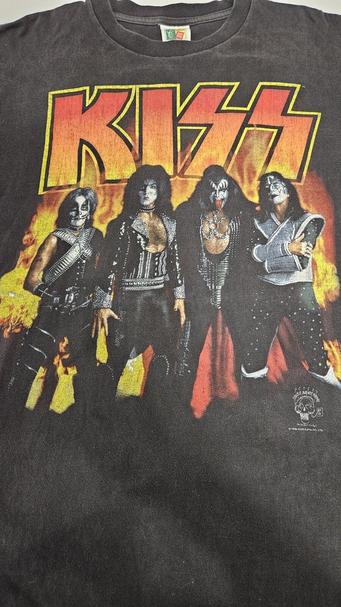 Vintage KISS ALIVE Worldwide 97-97 Tour Band Tee T-Shirt 1996 Tour
