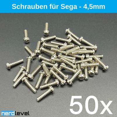 NERDLEVEL 50x Schrauben für Sega Master System Mega Drive Module Game Gear Spiel Konsole