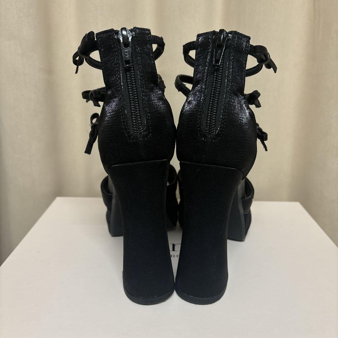 m me eme Ribbon platform sandals
