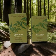 Crabtree  Evelyn Naturals Botanical Bath  Face Bar Soaps Avocado Olive Basil