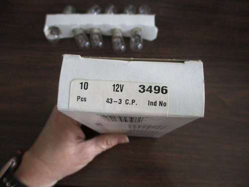 Wagner 3496 Replacement Miniature Light Bulb 10pk NOS FREE SHIPPING - Picture 3 of 3