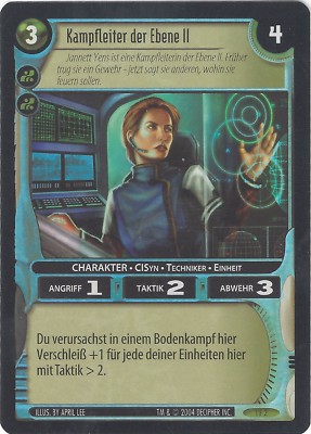 TCG 317   ''Wars'' Incursion Decipher Kampfleiter der Ebene II 1F2 Foil